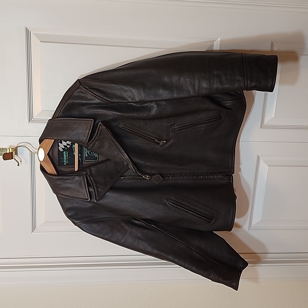 Brown Goatskin Moto Jacket